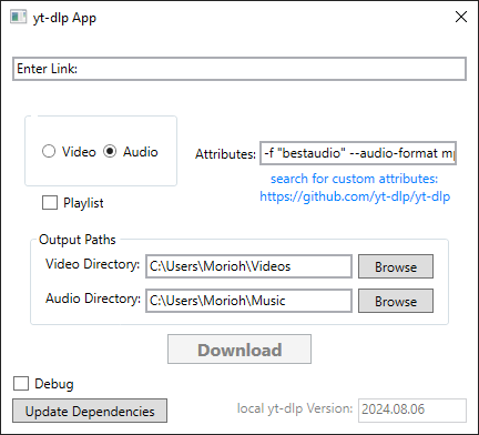 Moriohs YoutubeDLApp Preview Image